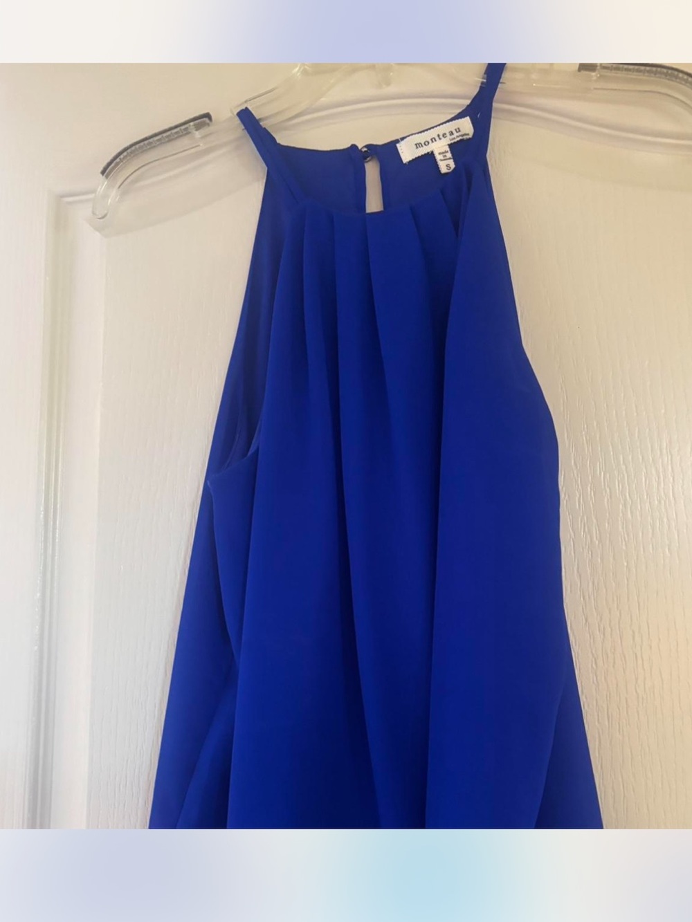 Blue halter tank top small